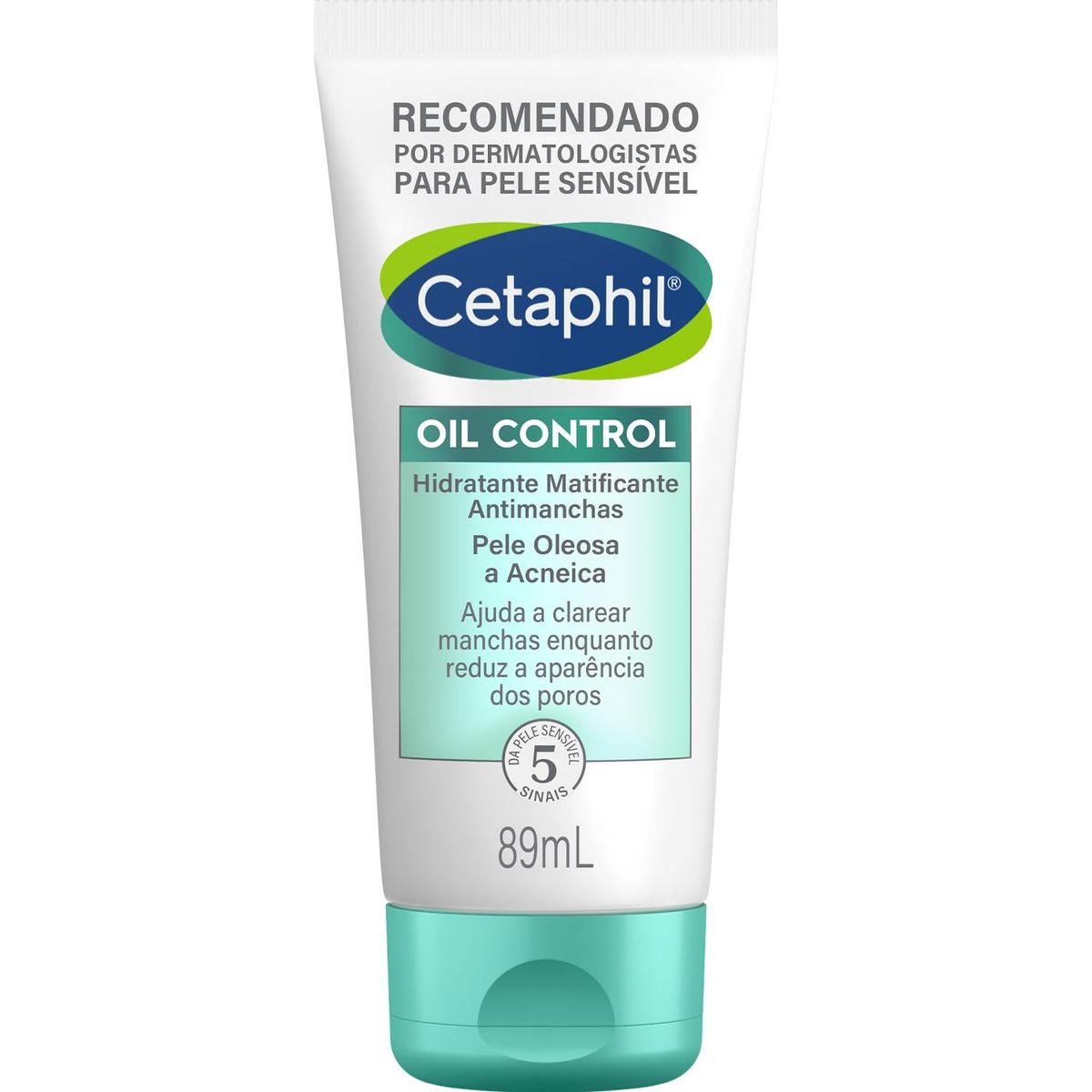 Cetaphil Oil Control Hidratante Matificante Antimanchas Facial para Pele Oleosa a Acneica 89ml - Antioleosidade, Uniformiza tom da Pele com Ácido Salicílico