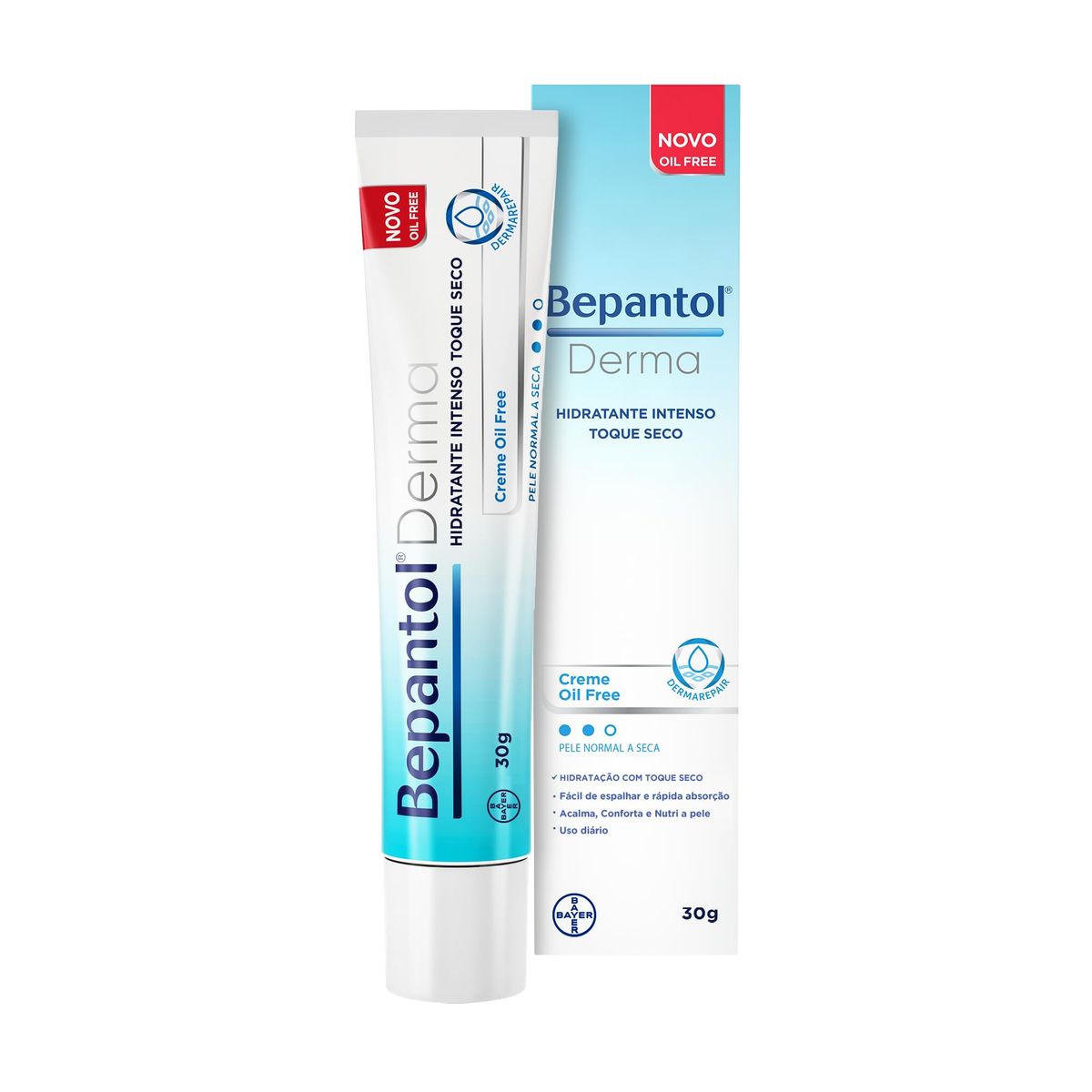 Bepantol Derma Toque Seco 30g, Hidratante Facial Pele Oleosa