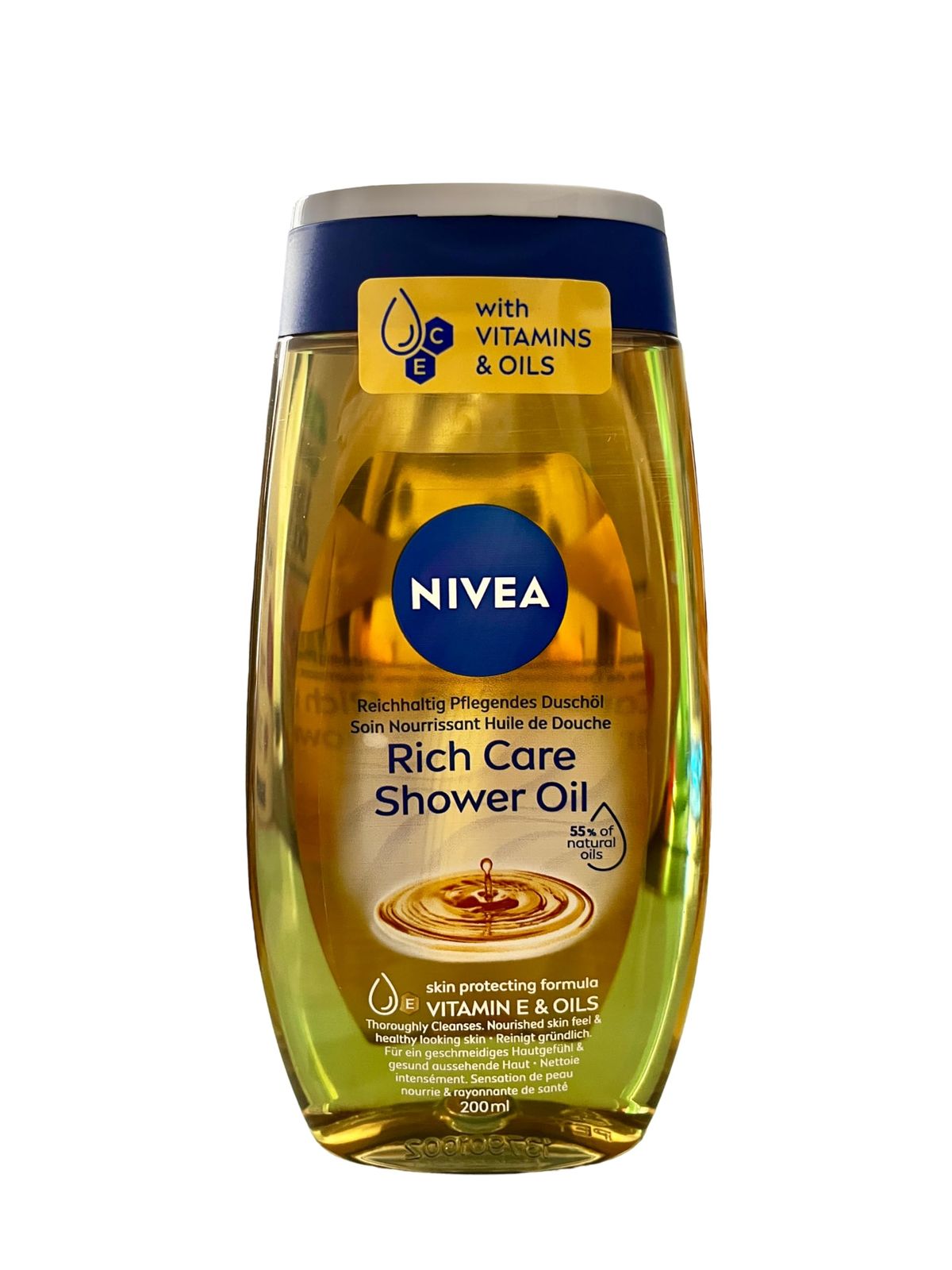 Nivea Óleo de banho Natural Caring 200 ml para pele seca
