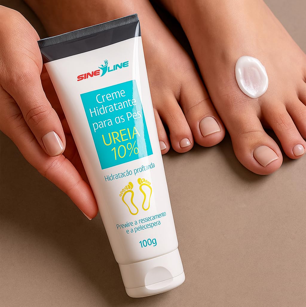 Creme para Pés Rachados Sineline Ureia 10% e Ceramidas 100g – Hidratante para Calcanhares Ressecados e Ásperos