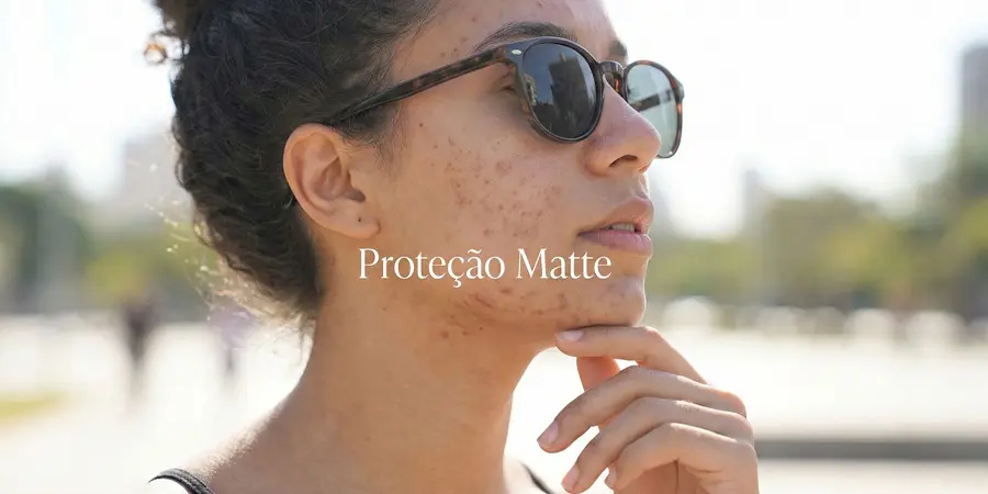 Finalize sempre com protetor solar de toque seco e matte